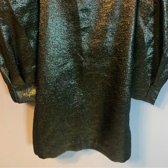 Sandro Julie Metallic Puffed Sleeve Woven Mini Dress 40 - Picture 16 of 16